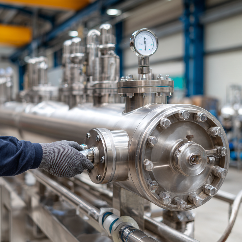 Skid de traitement chimique : pompe centrifuge inox, manomètres et filtres à poche 304L